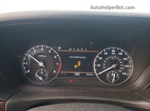 KMHG34JA3HU026385 2017 GENESIS G90 Серебряный Вид щитка приборов