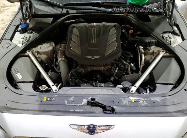 KMHG34JAXHU025413 2017 GENESIS G90 Серебряный Вид задней части салона