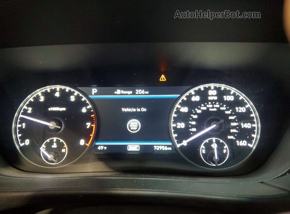 KMHG34JAXHU025413 2017 GENESIS G90 Серебряный Вид щитка приборов