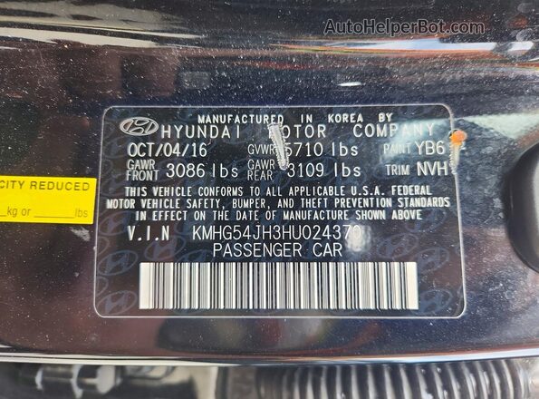 KMHG54JH3HU024370 2017 GENESIS G90 Черный Вид подкапотного пространства