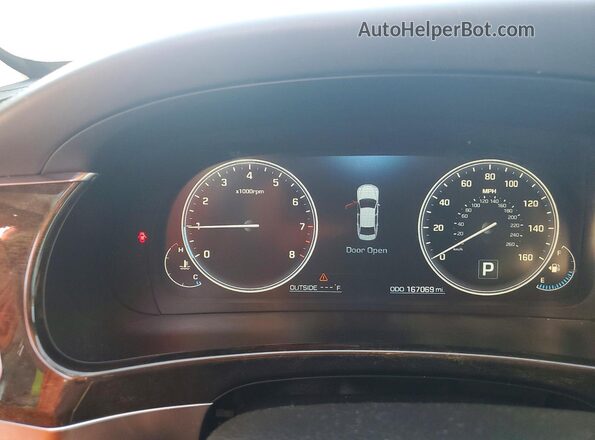 KMHGH4JH2GU106192 2016 HYUNDAI EQUUS Черный Вид щитка приборов