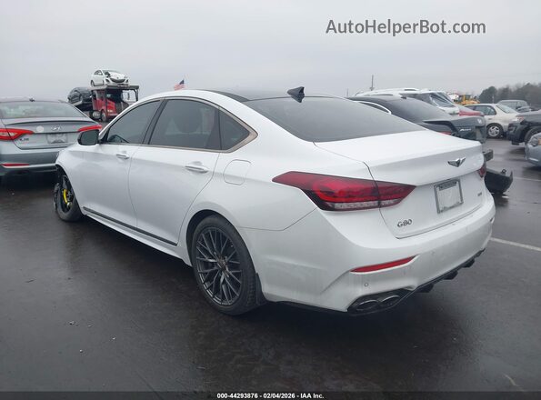 KMHGN4JB0KU299505 2019 GENESIS G80 Белый Задняя левая четверть