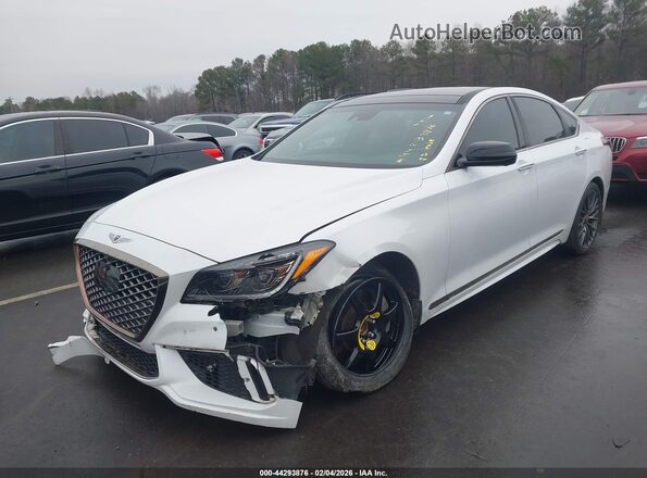 KMHGN4JB0KU299505 2019 GENESIS G80 Белый Передняя левая четверть