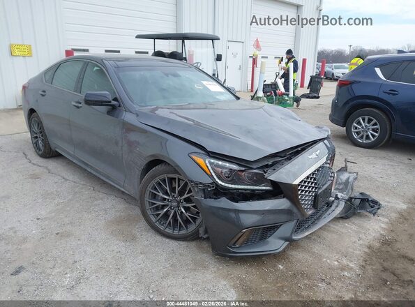 KMHGN4JBXJU247975 2018 GENESIS G80 Серый Передняя правая четверть