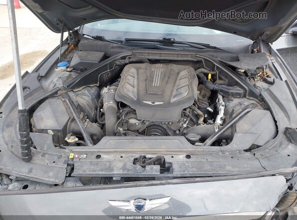KMHGN4JBXJU247975 2018 GENESIS G80 Серый Вид сзади