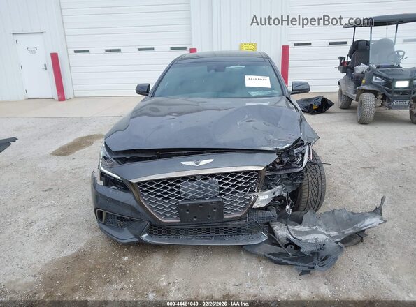KMHGN4JBXJU247975 2018 GENESIS G80 Серый Вид задней части салона
