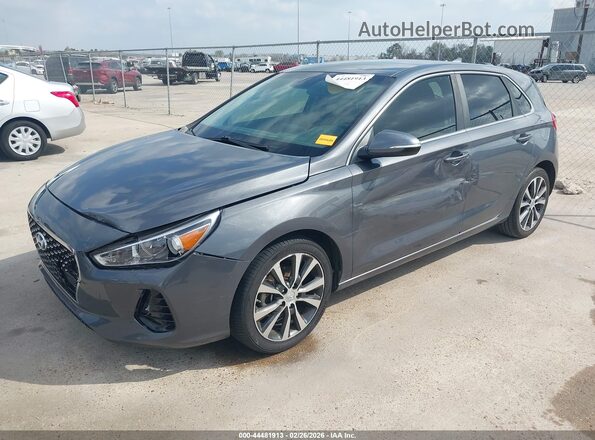 KMHH35LEXJU017814 2018 HYUNDAI ELANTRA GT Gray Vista tres cuartos delantera izquierda
