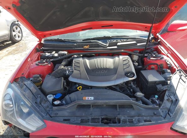 KMHHT6KJ9GU133485 2016 HYUNDAI GENESIS Red Вид ззаду