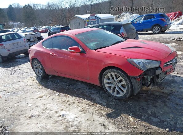 KMHHT6KJ9GU133485 2016 HYUNDAI GENESIS Red Передня права чверть