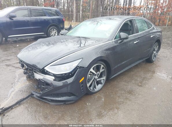 KMHL44J20PA326020 2023 HYUNDAI SONATA Black Передня ліва чверть