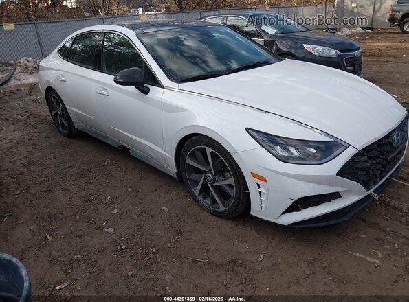 KMHL44J2XNA211440 2022 HYUNDAI SONATA Белый Передняя правая четверть