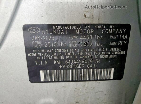 KMHL64JA4SA479154 2025 HYUNDAI SONATA Серебряный Вид подкапотного пространства