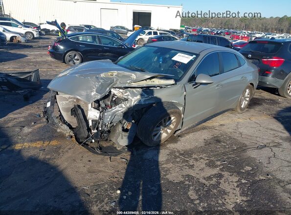 KMHL64JAXMA144516 2021 HYUNDAI SONATA Gray წინა მარცხენა ხედი სამი მეოთხედიდან