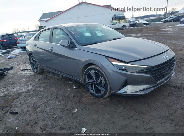 KMHLN4AJ5MU010000 2021 HYUNDAI ELANTRA HYBRID Серый Передняя правая четверть