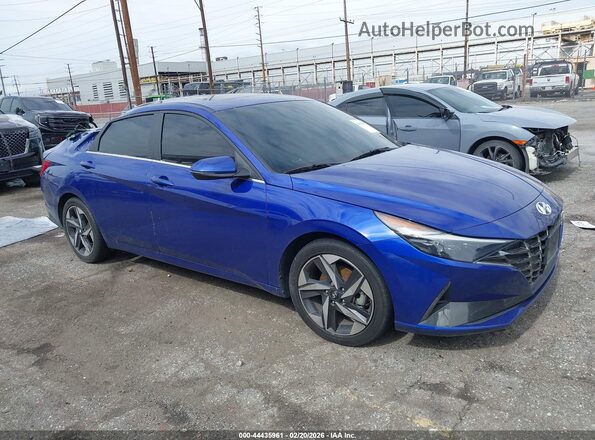 KMHLP4AG4PU518767 2023 HYUNDAI ELANTRA Синий Передняя правая четверть