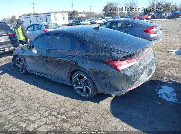KMHLR4AF2PU519515 2023 HYUNDAI ELANTRA Черный Задняя левая четверть