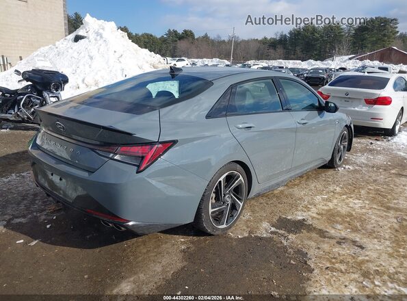 KMHLR4AF8MU151322 2021 HYUNDAI ELANTRA Серый Задняя правая четверть