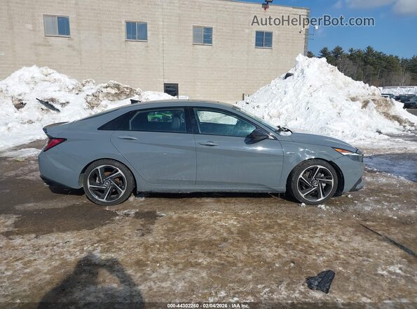 KMHLR4AF8MU151322 2021 HYUNDAI ELANTRA Серый Вид задней части салона