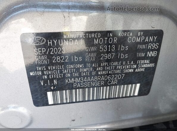 KMHM34AA8RA062207 2024 HYUNDAI IONIQ 6 Серебряный Вид подкапотного пространства