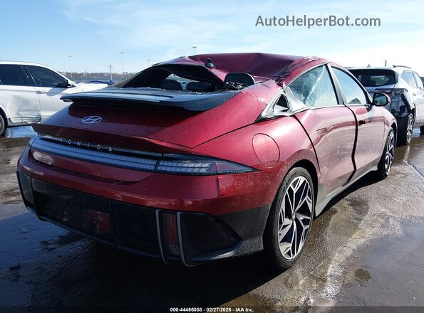 KMHM34AC6PA037563 2023 HYUNDAI IONIQ 6 Красный Задняя правая четверть