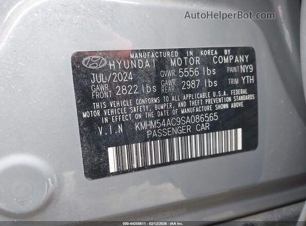 KMHM54AC9SA086565 2025 HYUNDAI IONIQ 6 Gray Vista del compartimento del motor