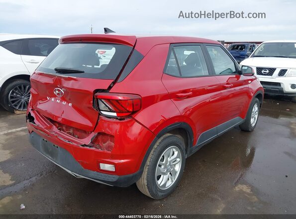 KMHRB8A37MU096437 2021 HYUNDAI VENUE Красный Задняя правая четверть
