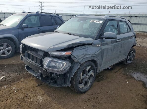 KMHRC8A33NU134499 2022 HYUNDAI VENUE Серый Передняя левая четверть
