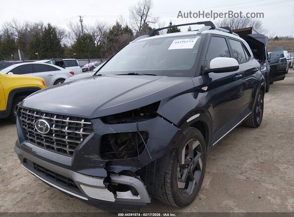 KMHRC8A37MU095432 2021 HYUNDAI VENUE Синий Передняя левая четверть