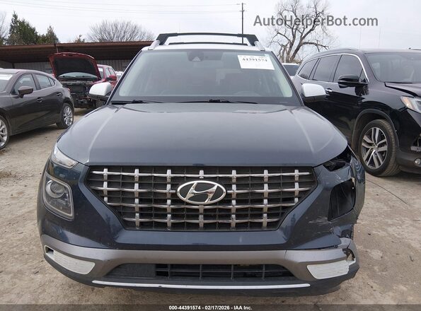 KMHRC8A37MU095432 2021 HYUNDAI VENUE Синий Вид задней части салона