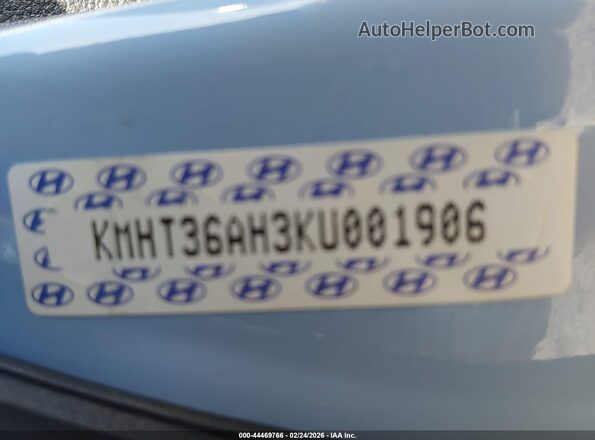KMHT36AH3KU001906 2019 HYUNDAI VELOSTER Синий Вид подкапотного пространства