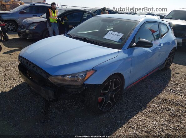 KMHT36AH3KU001906 2019 HYUNDAI VELOSTER Синий Передняя левая четверть
