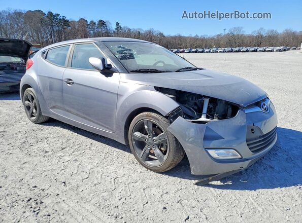 KMHTC6AD0HU310495 2017 HYUNDAI VELOSTER Серый Передняя правая четверть
