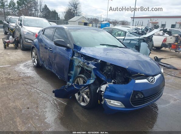 KMHTC6AD2HU320879 2017 HYUNDAI VELOSTER Blue Front right