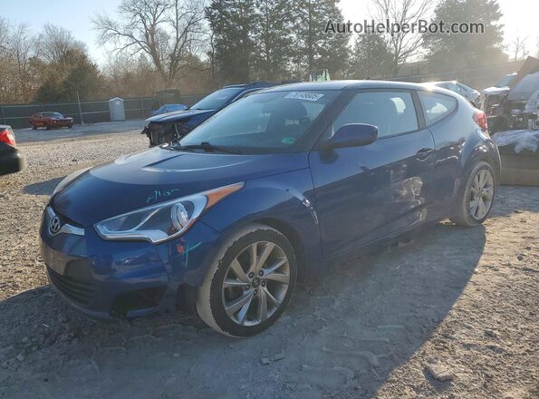 KMHTC6AD5GU291862 2016 HYUNDAI VELOSTER Blue წინა მარცხენა ხედი სამი მეოთხედიდან