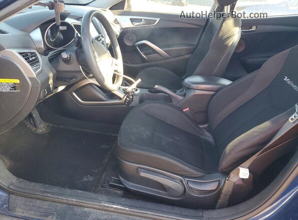 KMHTC6AD5GU291862 2016 HYUNDAI VELOSTER Blue წინა სალონის ხედი