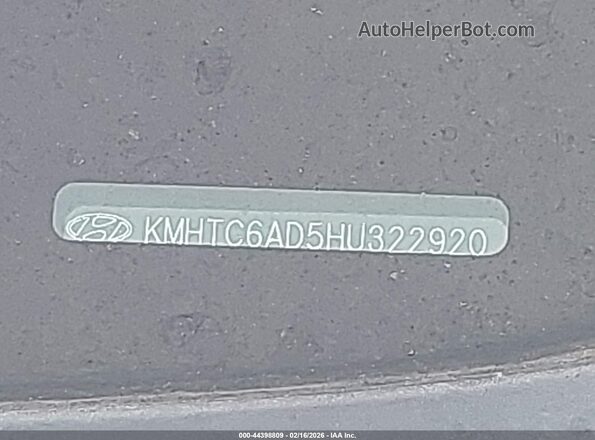 KMHTC6AD5HU322920 2017 HYUNDAI VELOSTER Серебряный Вид подкапотного пространства