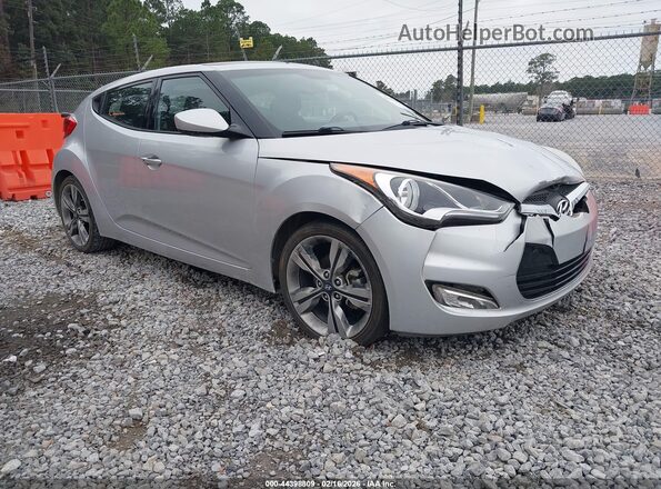 KMHTC6AD5HU322920 2017 HYUNDAI VELOSTER Серебряный Передняя правая четверть