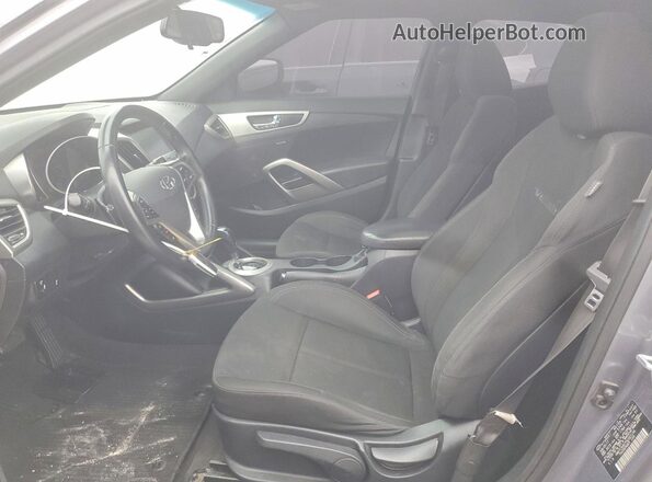 KMHTC6AD7HU323146 2017 HYUNDAI VELOSTER Серый Вид салона спереди