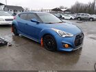 2016 Hyundai Veloster Turbo Rally Edition Blue vin: KMHTC6AE2GU251165