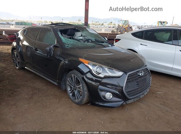 KMHTC6AE9GU292845 2016 HYUNDAI VELOSTER Черный Передняя правая четверть