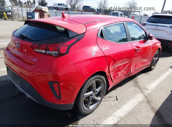 KMHTG6AF2KU018148 2019 HYUNDAI VELOSTER Red Задня права чверть
