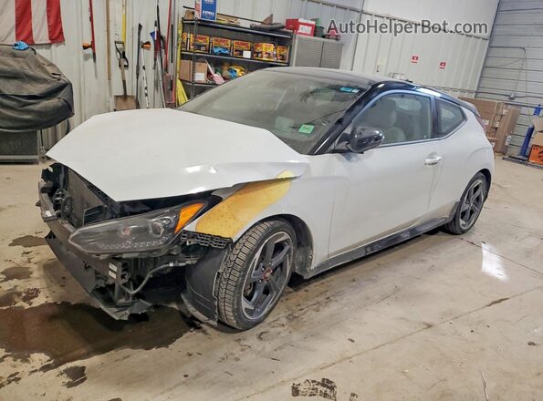 KMHTH6AB2KU011985 2019 HYUNDAI VELOSTER White წინა მარცხენა ხედი სამი მეოთხედიდან