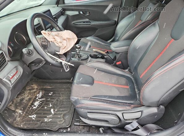 KMHTH6AB3KU004625 2019 HYUNDAI VELOSTER Синий Вид салона спереди