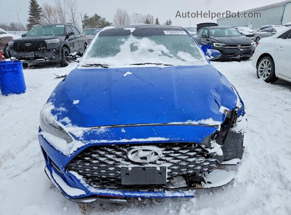 KMHTH6AB3KU004625 2019 HYUNDAI VELOSTER Синий Вид спереди