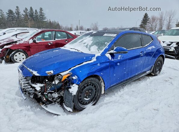 KMHTH6AB3KU004625 2019 HYUNDAI VELOSTER Синий Передняя левая четверть