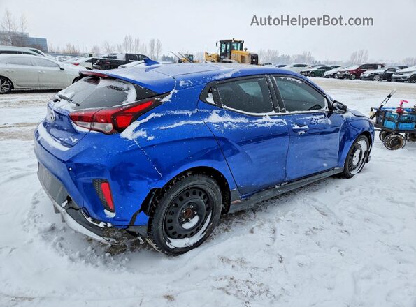 KMHTH6AB3KU004625 2019 HYUNDAI VELOSTER Синий Задняя правая четверть
