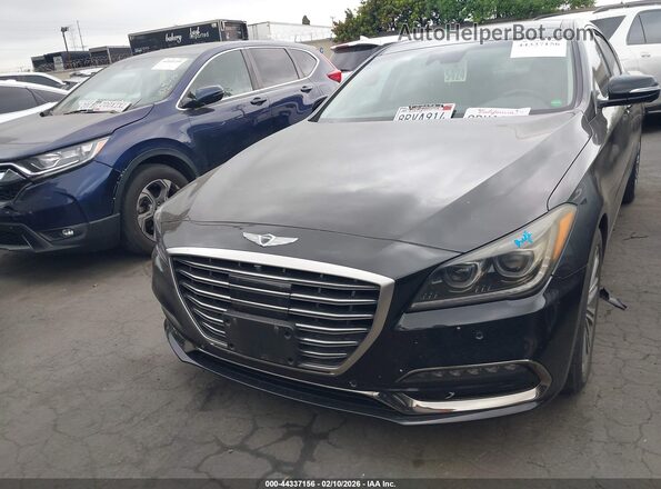KMTFN4JE3LU331263 2020 GENESIS G80 Черный Вид задней части салона