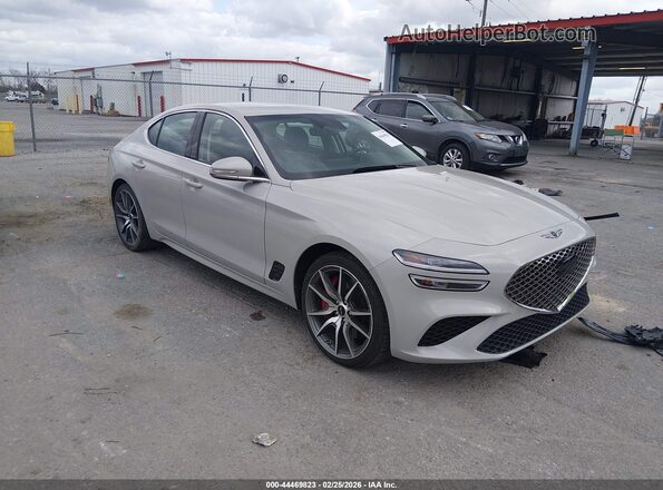 KMTG34SC6SU155959 2025 GENESIS G70 Серый Передняя правая четверть