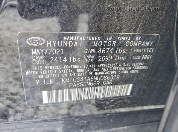 KMTG34TA6NU086529 2022 GENESIS G70 Black Widok komory silnika