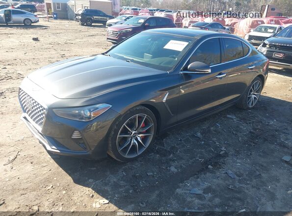 KMTG74LE7KU026293 2019 GENESIS G70 Gray Vista tres cuartos delantera izquierda